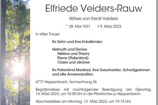 Elfriede Veiders-Rauw